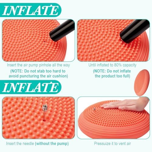 Libima 4 Pcs Wiggle Seat Inflated Wobble Cushion for Kids