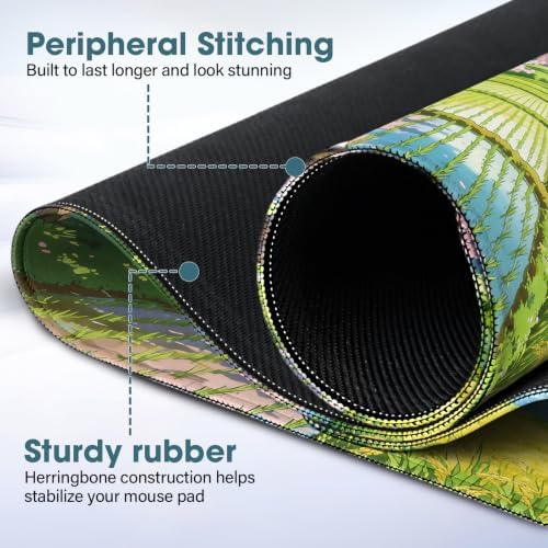 Large Desk Pad 31.5x15.7 Inch - Extended XXL Mouse Pad, Farmland