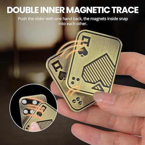 ITOKEY Fidget Toys Adults, Metal Magnetic Fidget Slider, EDC Poker Fidget