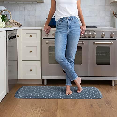 GelPro Elite Premier Anti-Fatigue Kitchen Comfort Floor Mat, 20x48, Trellis Deep Sea Stain Resistant Surface with Therapeutic Gel and Energy-Return Foam for Health & Wellness