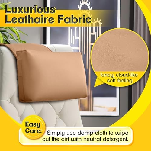 1 MIDDLE ONE Recliner Pillow, Memory Foam Head, Headrest and Neck Pillow for Recliner Chair, Small Neck Support for Office Chair (Brown)