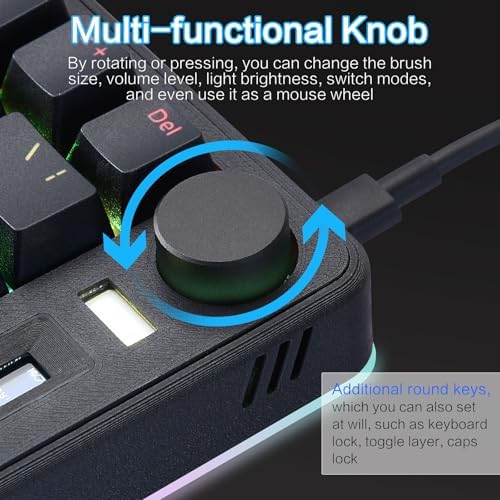 Koolertron Split Mechanical Gaming Keyboard Programmable