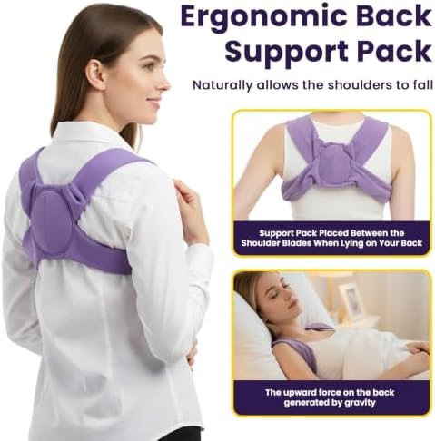 Shoulder Brace for Sleeping,Straps Hunchback Posture Upper Back Corrector for Men Proper Align Sleep Support Device Night Shoulder Opener Stabilizer Better Nighttime Chest Belt
