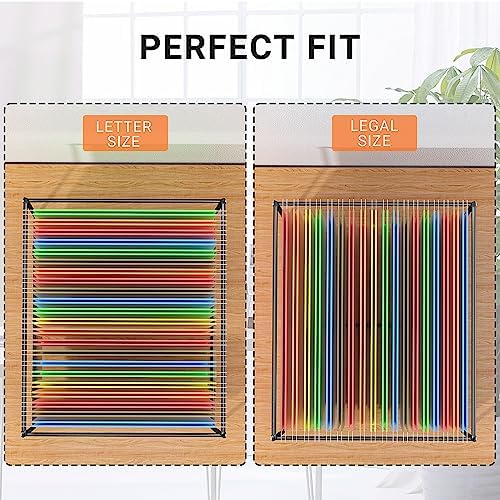 TOPCJ Legal/Letter Size Hanging File Folder Frame,Special Design for Desk Top Use,Not fit any file Drawers,Hanging Files Holder,Desk Organizer for Accessories,Anti-Scratch/Rusty