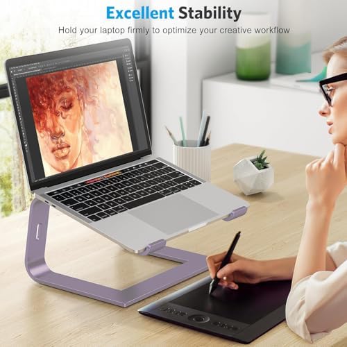 OMOTON Laptop Stand, Detachable Mount for MacBook Air/Pro Dell HP Purple