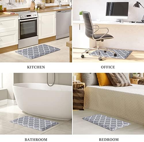 WISELIFE Anti Fatigue Mats for Kitchen Floor, 17.3" x 28", 4/5 Inch, Grey