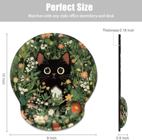 Cute Mouse Pad for Desk with Wrist Rest,Desk Accessories,Cat