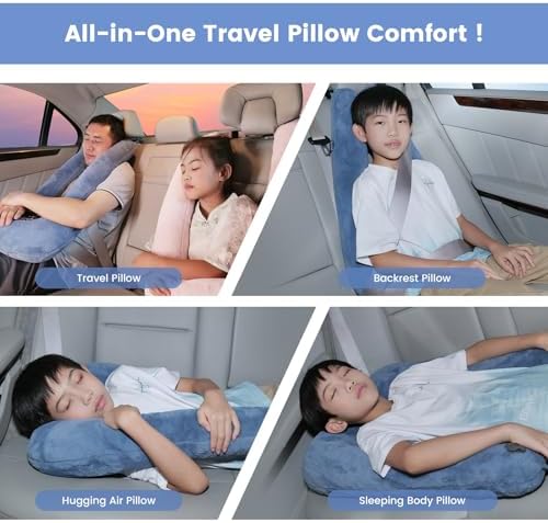 Keemall Inflatable Car Pillow for Kids & Adults, Neck & Body Pain Relief