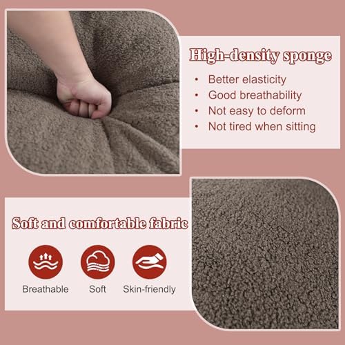 Human Dog Bed, Lazy Sofa Couch, Plush Floor Gaming Chair,5 Adjustable Position, sit, Sleep, fold, Suit to Put in Bedroom, Living Room,Space Saving Design, Taupe