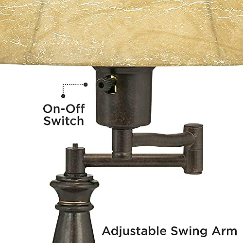 Andrea 22 1/2" Desk Lamps Set of 2 Swing Arm Bronze Brown with Smart Socket