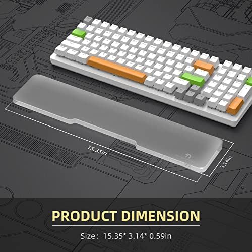 Acrylic Keyboard Wrist Rest 98-Key Mechanical Keyboards Ergonomic Palm Rest for Computer Keyboard,Anti-Slip Base,Wrist Pad for Laptop,Office & Home-Easy Typing