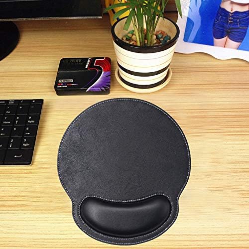Leather Mouse Pad Wrist Support Ergonomic Mousepad for Desk Laptop