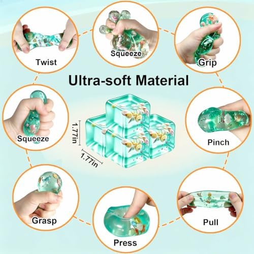 Slow Rising Squishy Fidget Toys - 4 Pack Squeeze Toys for Teens &Adults