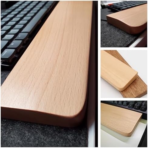 HomeDo Wooden Ergonomic Wrist Rest for Mechanical Keyboard, Fits 80%-87 Key