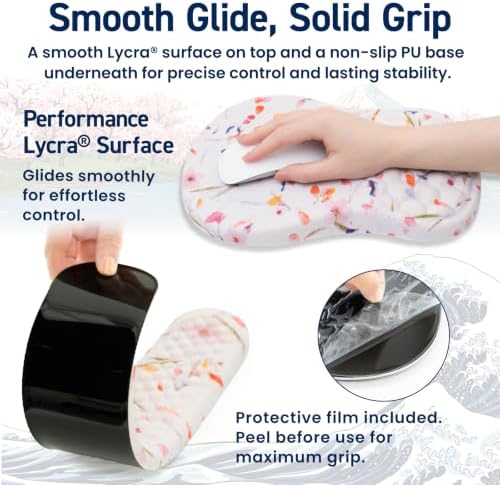 BELLEMOND Japanese Mouse Pad with Wrist Rest | Ergonomic Memory Foam, Large