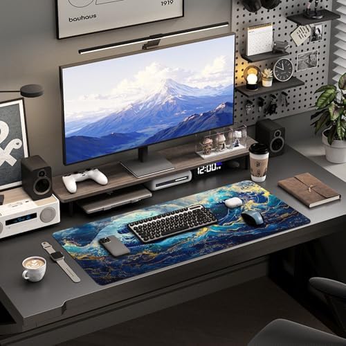 Mouse Pad Gaming - Desk Mat for Keyboard and Mouse - Large Mouse Pads for Desk, Gaming Mousepad with Non-Slip Base, Desks Pad (31.5" X 11.8") for Game, Office and Home