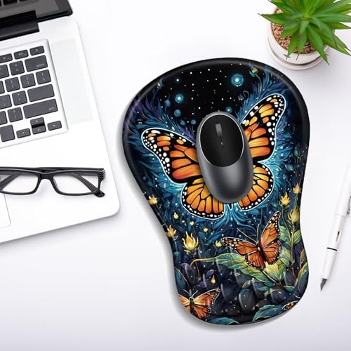 YIWEI Ergonomic Mouse Pad with Wrist Rest for Carpal Tunnel Pain Relief