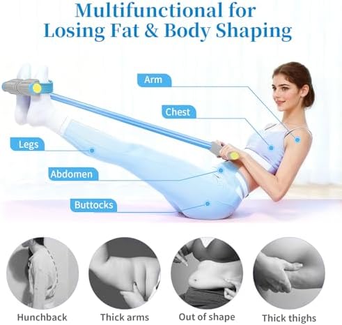Pedal Resistance Band with Handle, Upgraded 6-Tube Exercise Bands