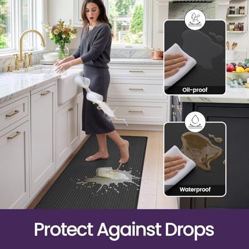 DEXI Kitchen Floor Mats Cushioned Anti Fatigue, 23x59 Non Slip Runner Rug