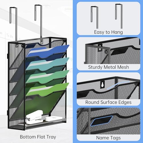 Kuntine.B Wall File Organizer Office Hanging Magazine Holder Wall File Organizer for Office Home
