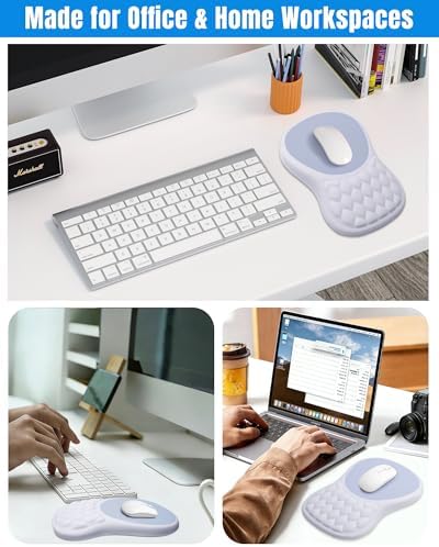 Ergonomic Mouse Pad with Sloped Memory Foam Wrist Rest