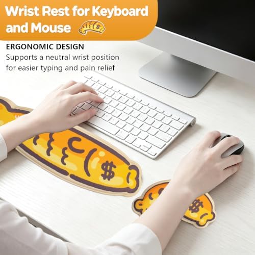 Keyboard Wrist Rest and Mouse Pad Set, Wrist Rest for Keyboard and Mouse