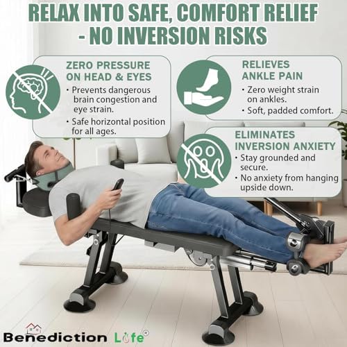 Electric Traction Machine for Neck and Back, Fitness Full Body Traction Device, Home Spinal Decompression Stretcher for Lower Back Pain Relief ,Lumbar & Cervical Traction Decompression Table