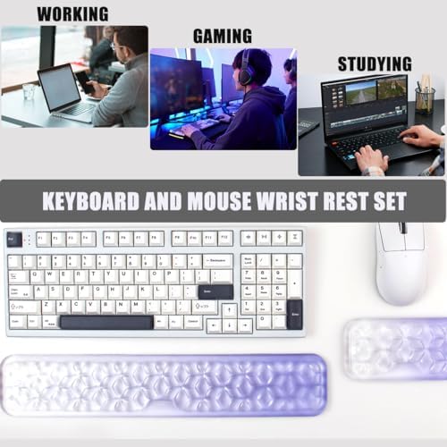 Gel Keyboard and Mouse Wrist Rest Set,Wrist Pad for Computer Keyboard