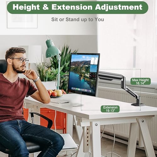 UPGRAVITY Single Monitor Mount Arm for 17" to 32" Computer Screen