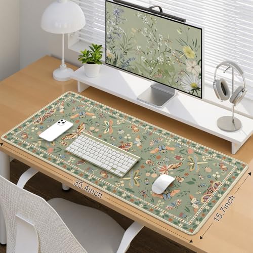 iCasso Green Large Mouse Pad, Desk Matt for Desktop