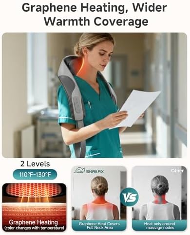 2026 Cordless 4D Shiatsu Neck and Shoulder Massager With Heat Pain Reilef