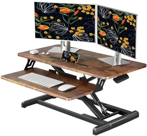 JOY worker Standing Desk Converter, 32" Height Adjustable Sit Stand Riser