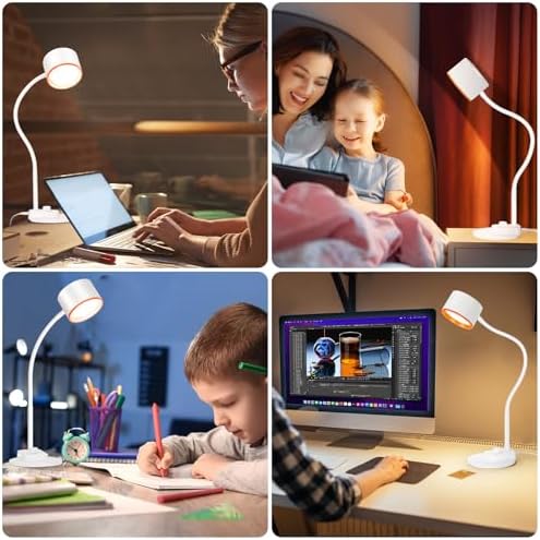 LiFMIRA LED Desk Lamp, 1200LM for Home Office,5 Colors Fully Dimmable White