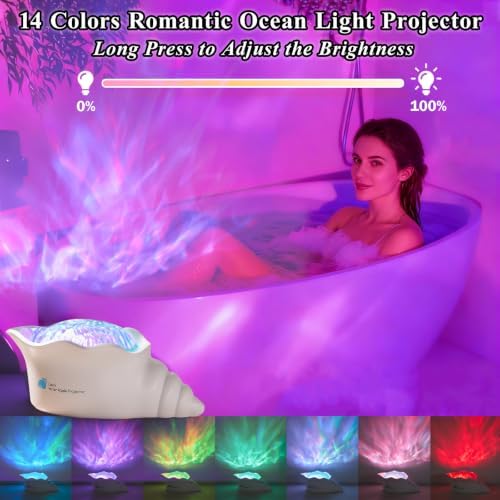 Conch Ocean Wave Projector for Room Decor | Ambient Lighting | Mood Light