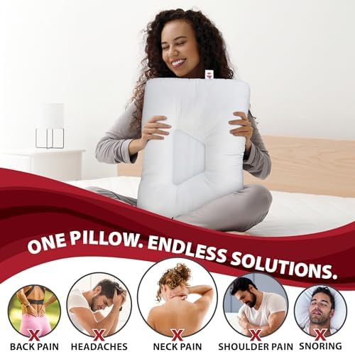 Tri-Core Ergonomic Cervical Pillow Neck Pain Relief, Petite WH Firm