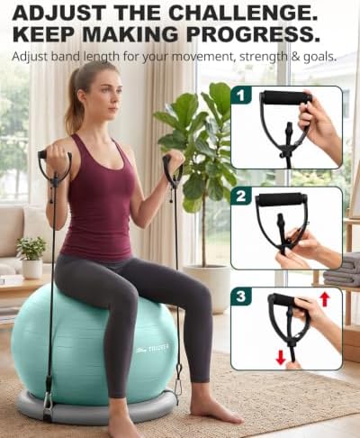 Trideer Exercise Ball Chair – Yoga Ball Chair for Office, Pregnancy & Home