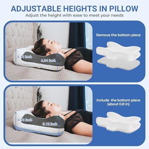 Elviros CPAP Pillow HSA/FSA for Side Back and Stomach Sleepers