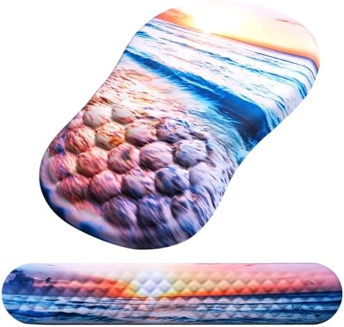 Ergonomic Mouse Pad with Wrist Support and Keyboard Wrist Rest Set