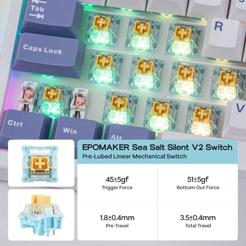 EPOMAKER TH108 PRO Full Size Mechanical Keyboard with Screen & Knob