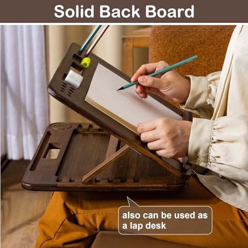 StrongTek Bamboo Tabletop Easel, 6-Angle Drawing Board for Desk and Lap