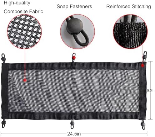 Under Desk Cable Management Net, Screw-in Cord Organizer, 24.5"x9.5"