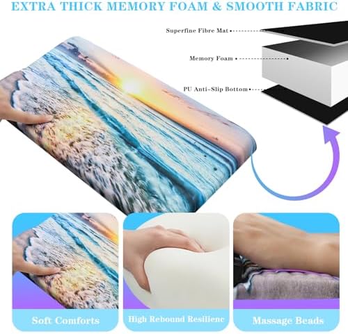 Computer Keyboard Stand with Wrist Rest, Ergonomic Tilted Keyboard Holder - Keyboard Riser with Wrist Pad - Keyboard Tray Support for Office Home - Beach