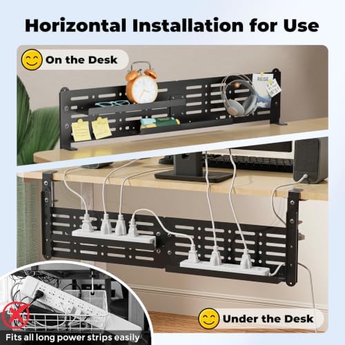 JOY worker 4-in-1 Clamp on Above/Under Desk Pegboard Cable Management Tray