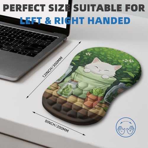 Ergonomic Mouse Pad with Wrist Rest, Memory Foam Wrist Support,Massage Bump