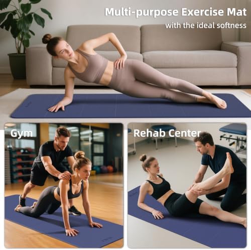 ILILI Foldable Yoga Mat 10mm, Extra Thick, Extra Long, 75x26x0.4 Inch, TPE