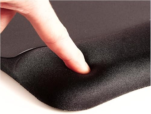 Fellowes Memory Foam Mouse Pad/Wrist Rest- Black (9176501),(Pack of 4)