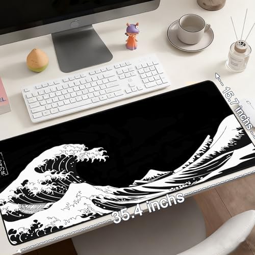 Mouse Pad Gaming - Desk Mat for Keyboard and Mouse - Large Mouse Pad for Desk, Mousepad (35.4" X 15.7") with Non-Slip Base, Desks Pad Mat Office and Home