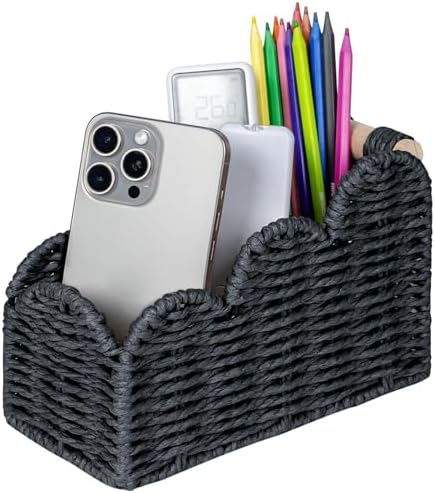 CubesLand Bedside Table Desk Organizer Caddy, Remote Pen&Pencil Holder Cup