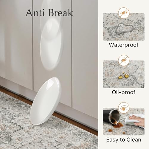 GENIMO Anti Fatigue Kitchen Mats for Floor 2PCS, Standing Rugs,GrayTaupe