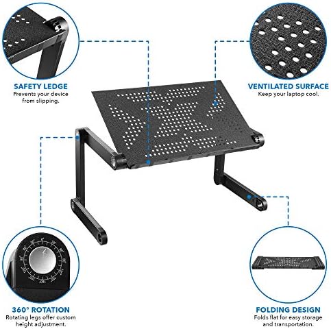 Mount-It! Adjustable Keyboard & Laptop Stand for Bed, Couch, Floor